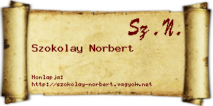 Szokolay Norbert névjegykártya